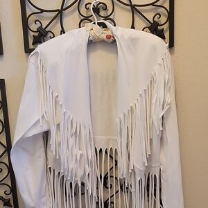 White Fringe Women's Jacket